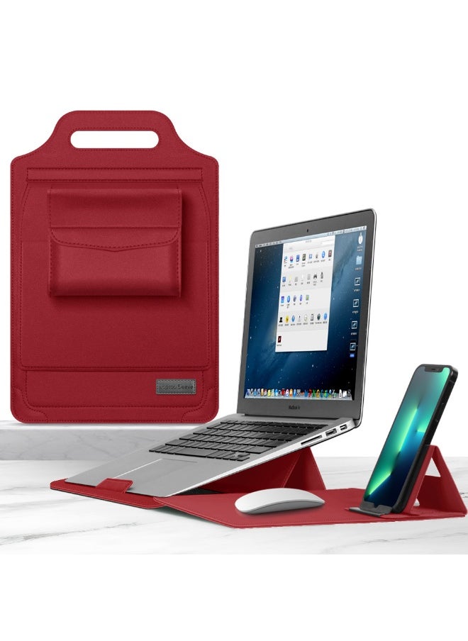 Pink PVC Laptop Sleeve with Built-in Phone Stand, Waterproof & Stain-Resistant, Multi-Compartment Organizer for Accessories, Ergonomic Design for Work or Travel, Travel Tech Gear | Modern Tech Accessory | Waterproof Design, Laptop Bag - pzsku/Z22AED6512A844DE9561FZ/45/_/1740466062/dc18eb41-4477-4f55-9baa-9c2847d842dc