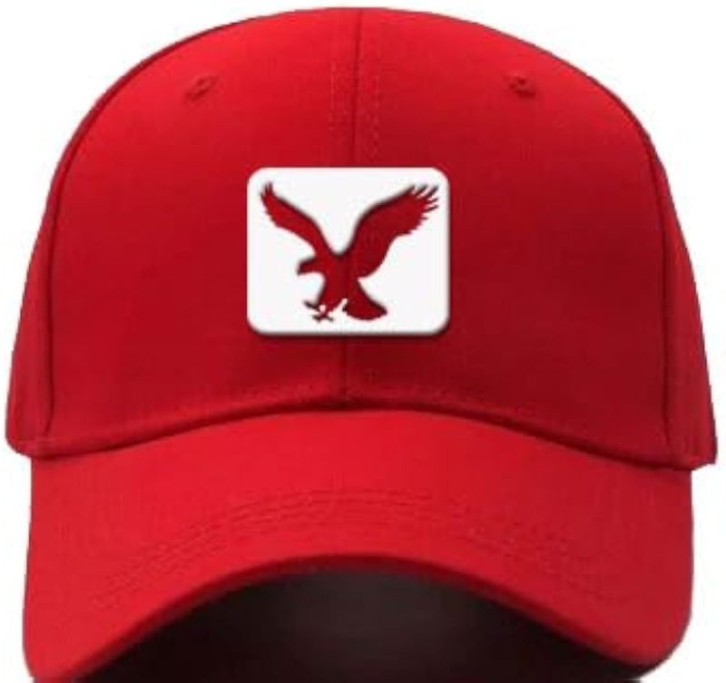 CAP RED LOGO WHITE for men and women with sun protection.sports cap with distinctive shapes(E)