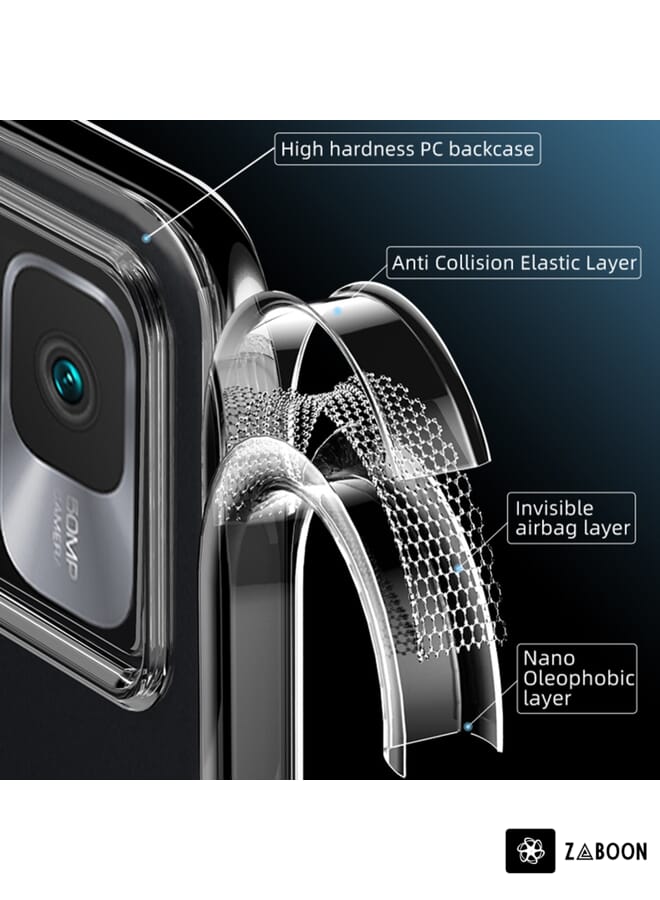 Zaboon Protective Case For Xiaomi Redmi 10 Protective Case Foreign Version Ice Crystal PC + TPU - Image 3