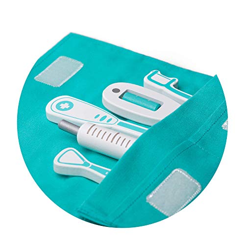 UMU® Wooden Doctor Kit for Kids – 18 pcs Doctor and Dentist Play Set for Toddlers with Stethoscope, Syringe, Tooth Model & More – Medical Pretend Play Toy for Boys and Girls Ages 3 4 5 6 - Image 5