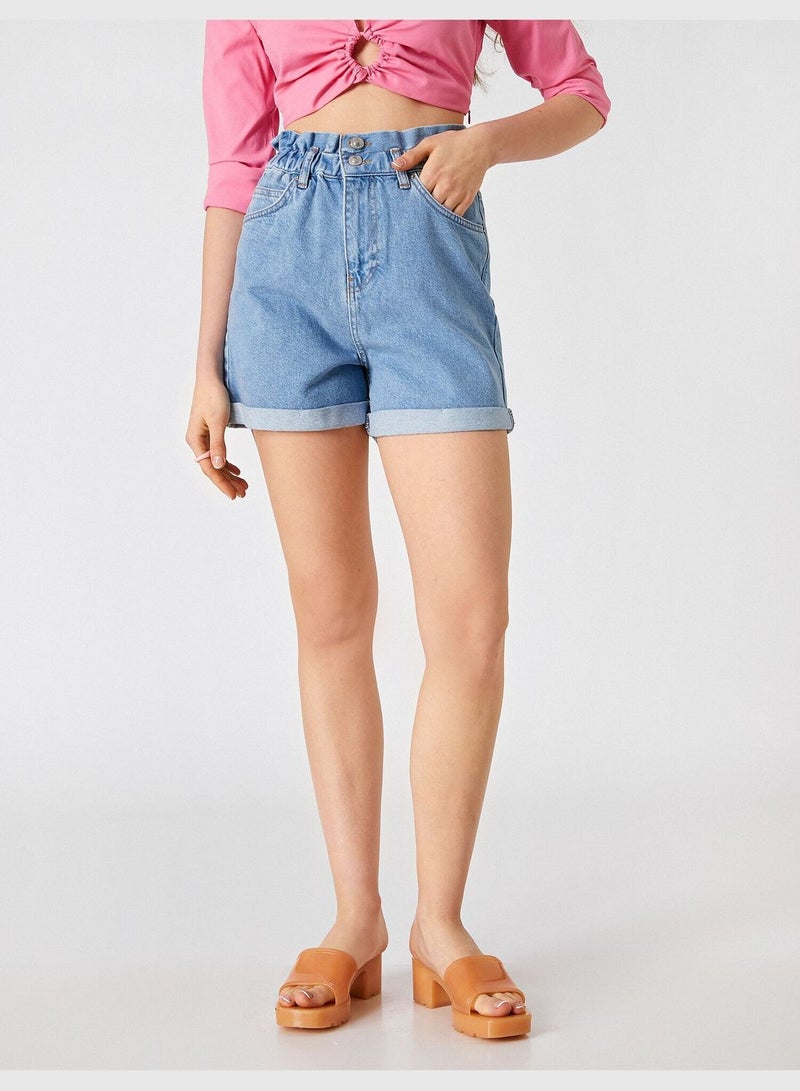 KOTON High Rise Jean Short - Image 3