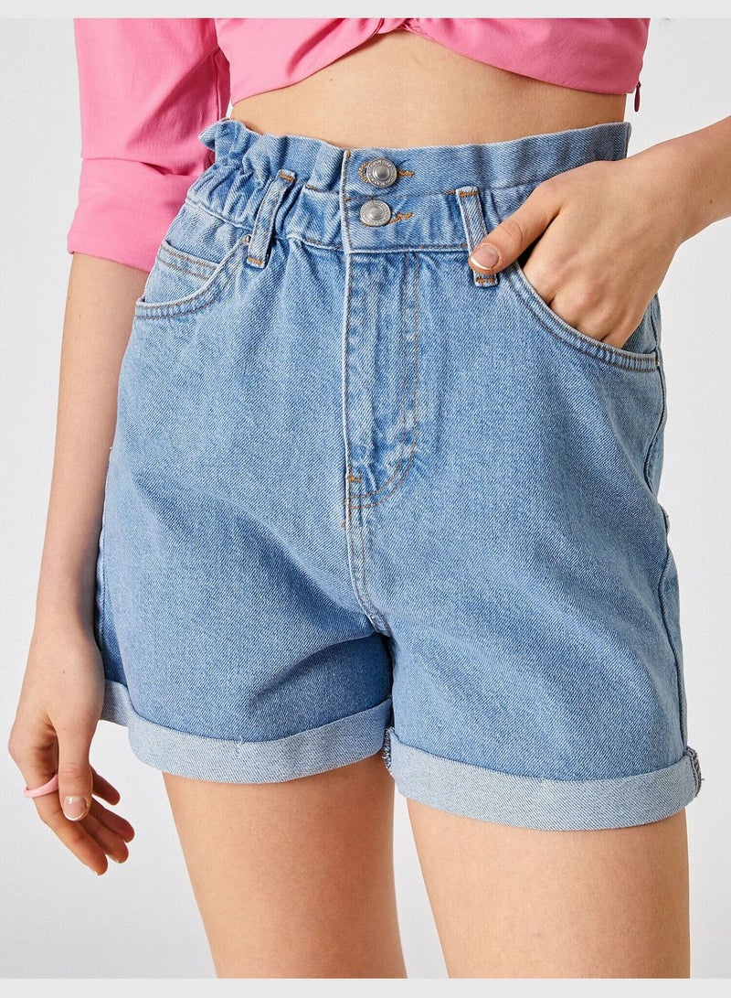 KOTON High Rise Jean Short - Image 5