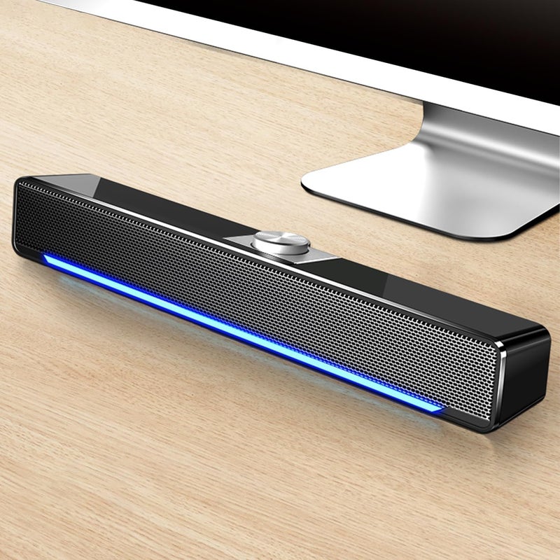USB LED TV Sound Bar AUX Wired USB Speaker Home Theater System Surround SoundBar for TV PC Computer Speakers - Image 1