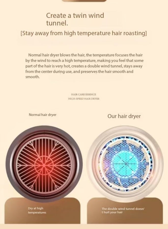 Generic Powerful hair dryer, portable foldable handle, quick-drying blue light hair dryer, with constant temperature hair care function and overheating power-off protection function  - Image 3