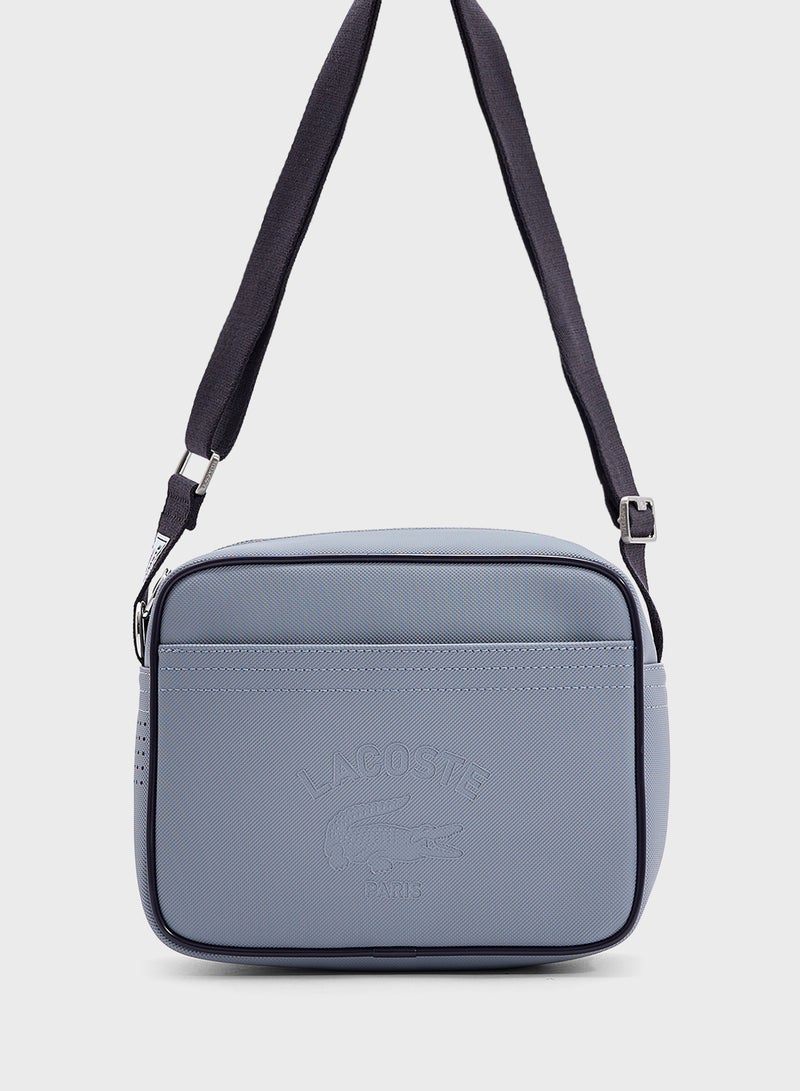 LACOSTE Logo Zip Over Crossbody  - Image 1