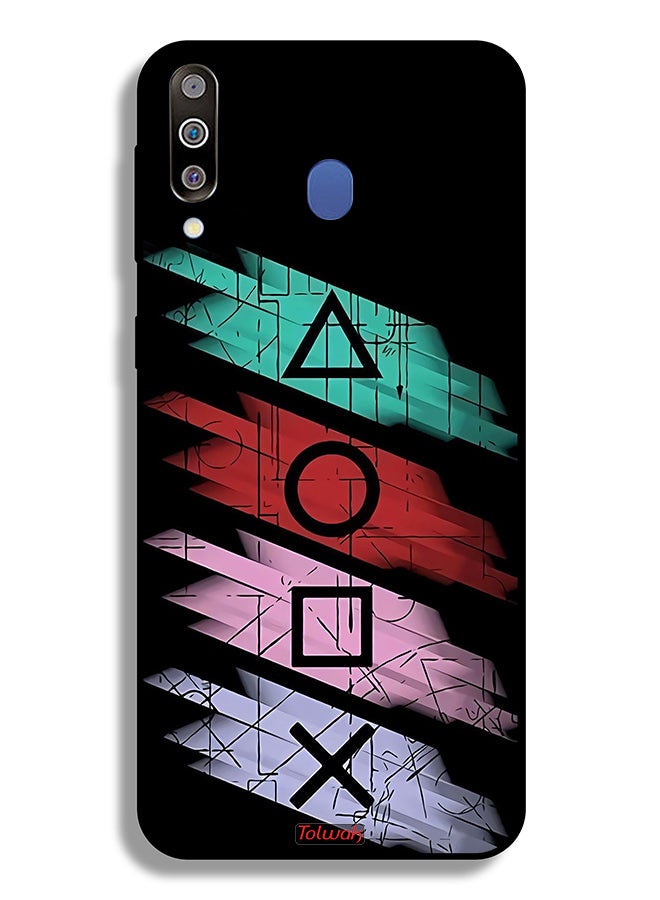Tolwak Samsung Galaxy M30 Protective Case Cover Squid Game Icons - Image 2