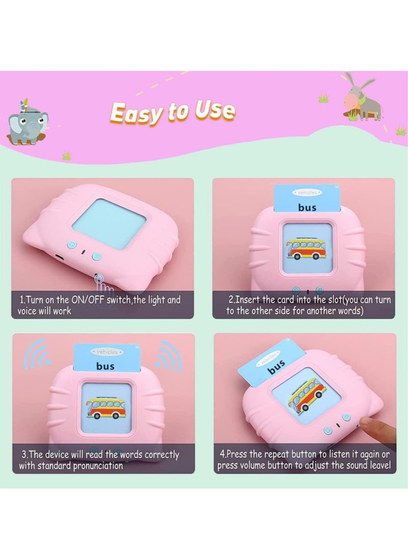 ELTRAZONE - Flash Cards for Toddlers 2 3 4 5 6 7 Years Old,112 Card Talking Flash Cards 224 Words Speech Therapy Toys Autism Toys Baby Audible Flashcards Early Learning Educational Toys, - Image 1