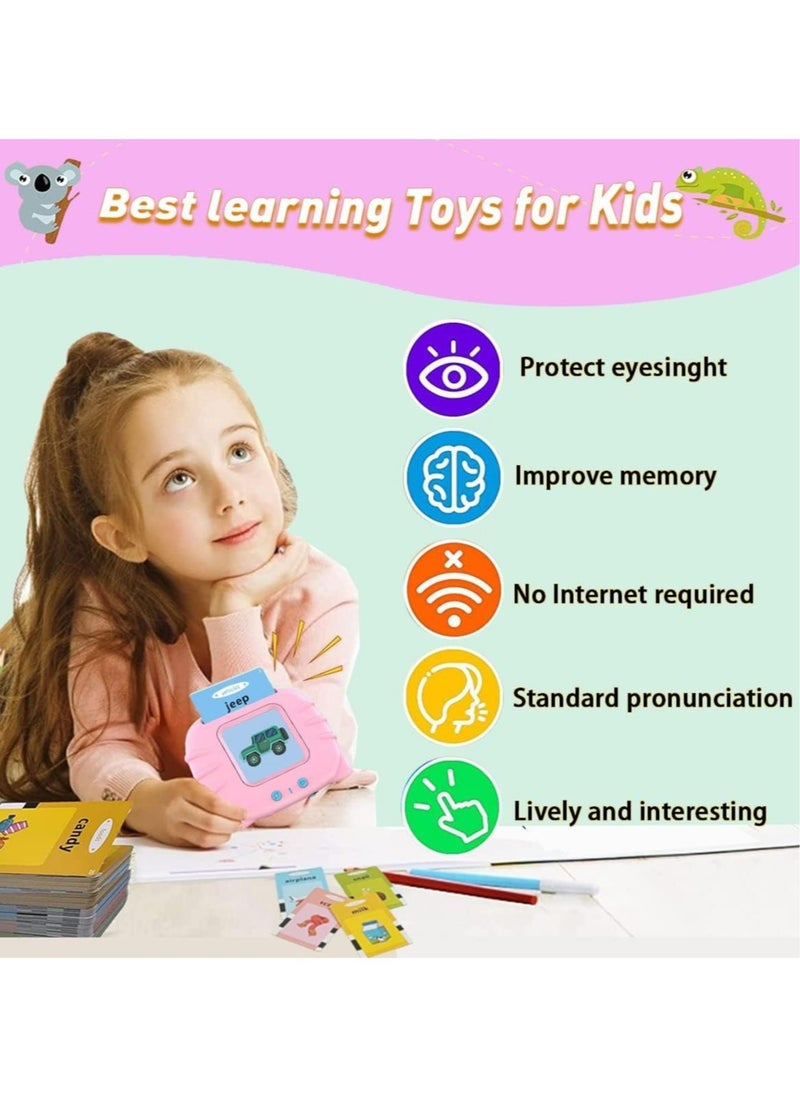 ELTRAZONE - Flash Cards for Toddlers 2 3 4 5 6 7 Years Old,112 Card Talking Flash Cards 224 Words Speech Therapy Toys Autism Toys Baby Audible Flashcards Early Learning Educational Toys, - Image 1