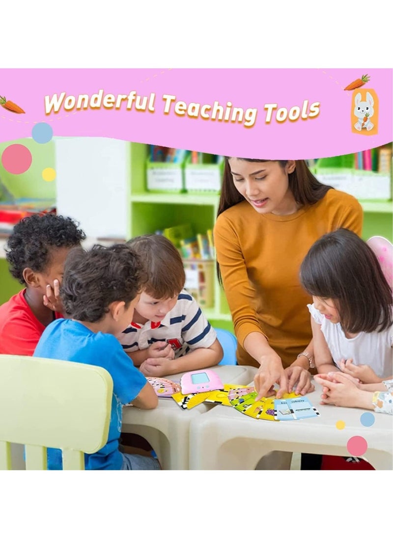 ELTRAZONE - Flash Cards for Toddlers 2 3 4 5 6 7 Years Old,112 Card Talking Flash Cards 224 Words Speech Therapy Toys Autism Toys Baby Audible Flashcards Early Learning Educational Toys, - Image 1