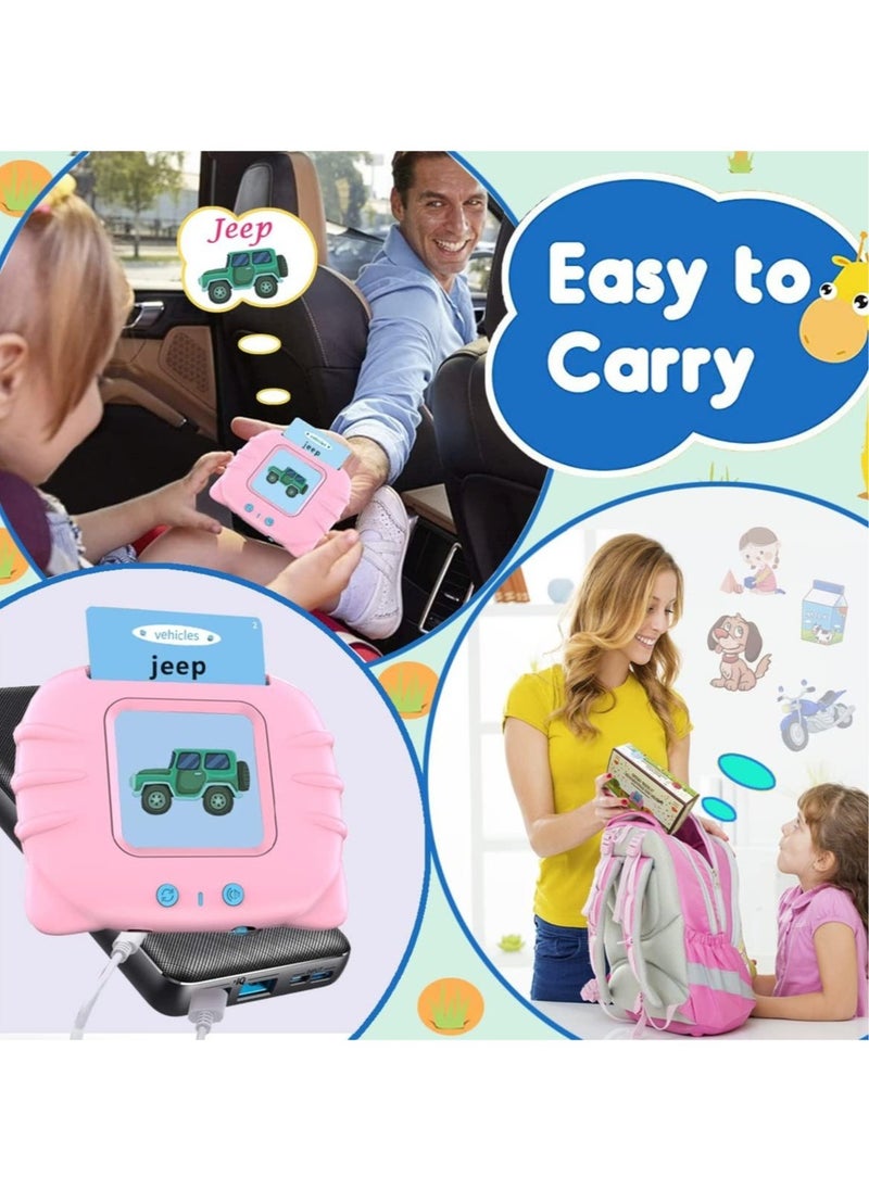 ELTRAZONE - Flash Cards for Toddlers 2 3 4 5 6 7 Years Old,112 Card Talking Flash Cards 224 Words Speech Therapy Toys Autism Toys Baby Audible Flashcards Early Learning Educational Toys, - Image 1