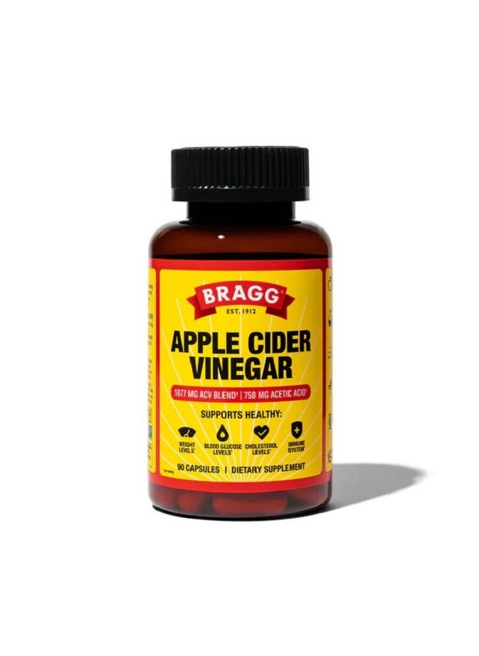 Bragg Apple Cider Vinegar 750Mg Of Acetic Acid 90 Capsules  - Image 1