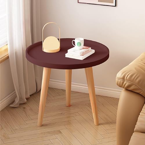 DDS Dream Decor Shoppee 3 Legs Side Table,Round Table Modern Minimalist End Table, Home Decor Living Room Bedroom Bed Side Coffee Table Home Decor - Image 2