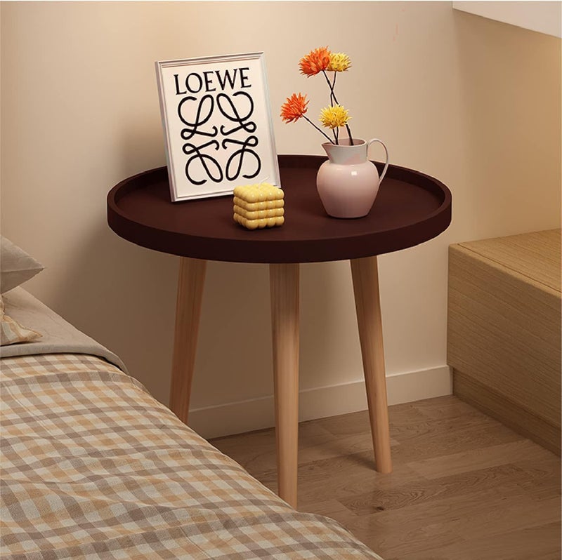 DDS Dream Decor Shoppee 3 Legs Side Table,Round Table Modern Minimalist End Table, Home Decor Living Room Bedroom Bed Side Coffee Table Home Decor - Image 1