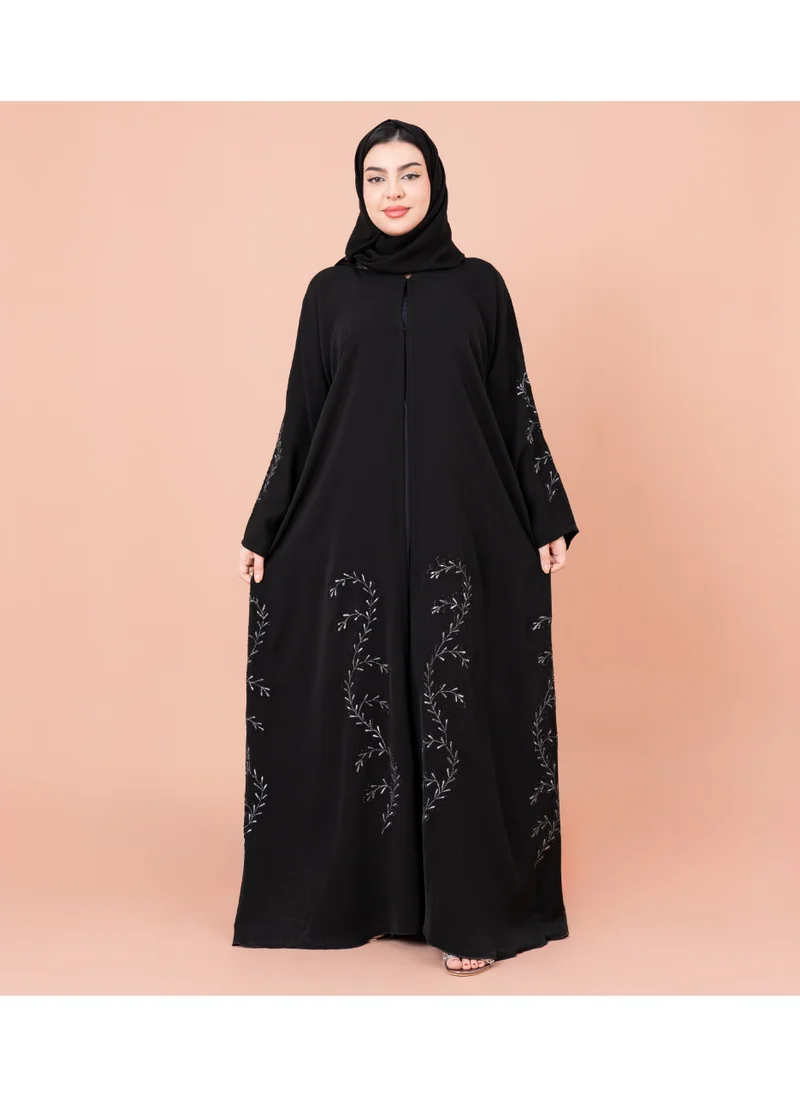 اكسا عباية تطريز ذهبي