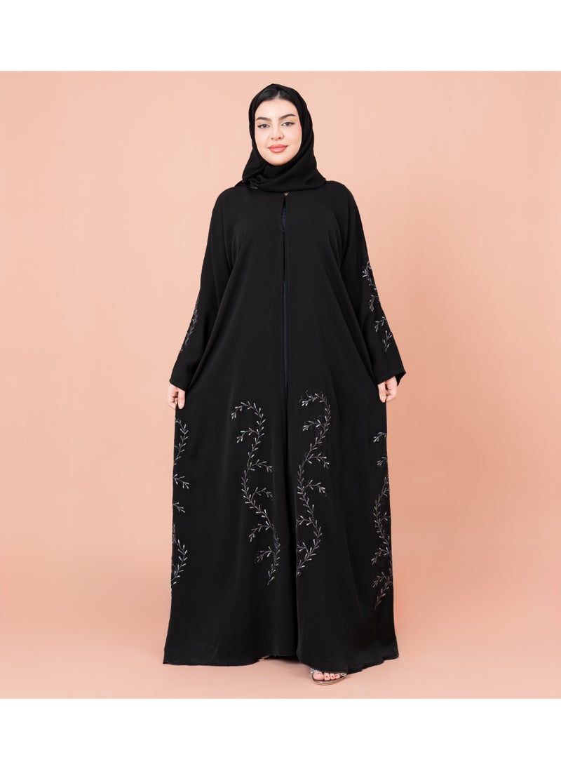 IKKXA Golden Embroidery Abaya  - Image 1