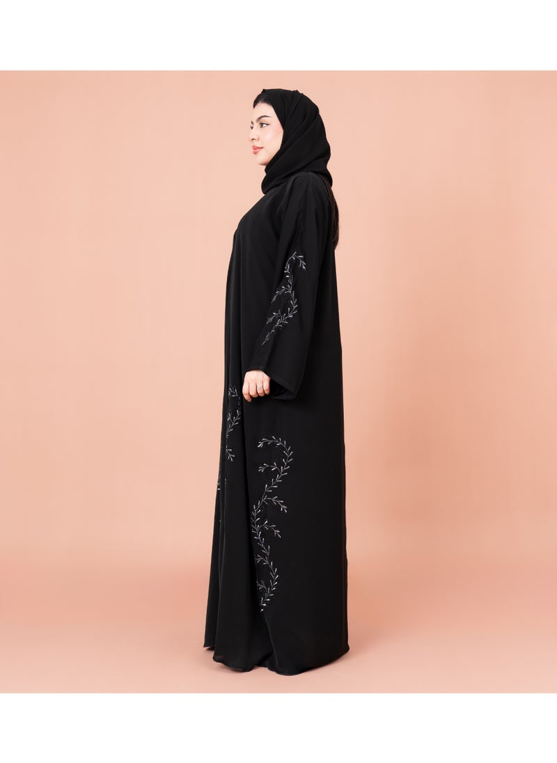 IKKXA Golden Embroidery Abaya  - Image 3