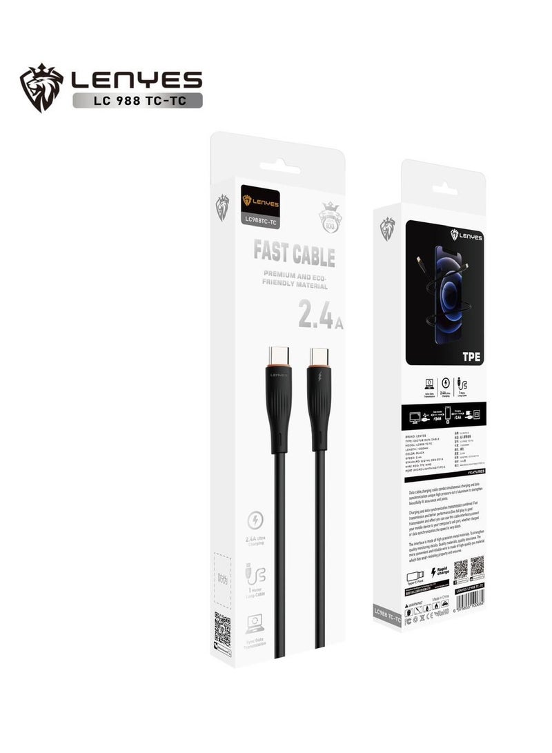 Lenyes Fast charging Cable 1 mtr 2.4A