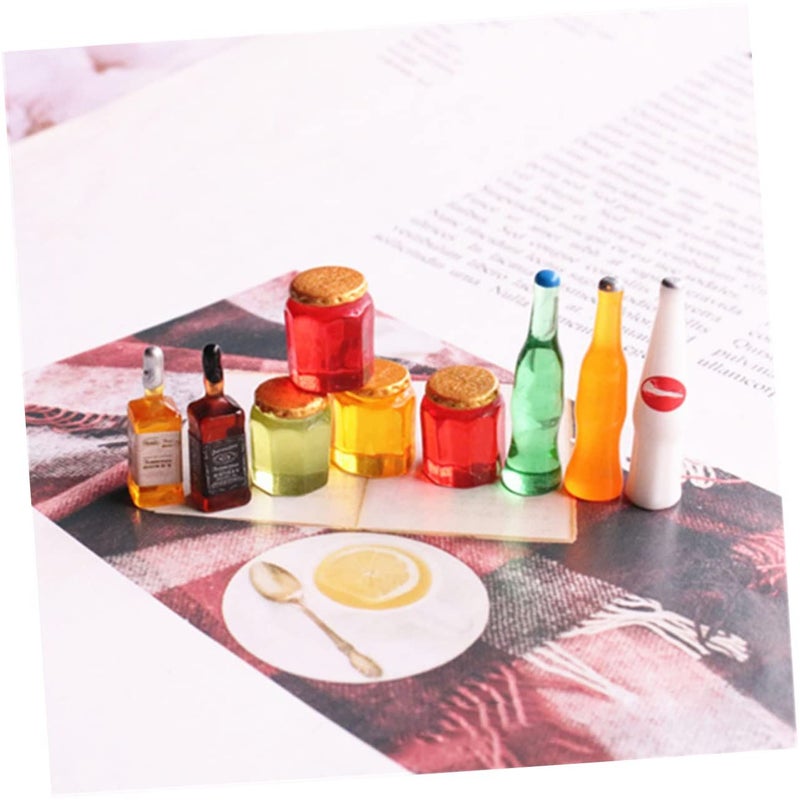 4 Sets Mini Candy Jar Doll House Decor Cute Resin Honey Pots DIY Accessories - Image 5