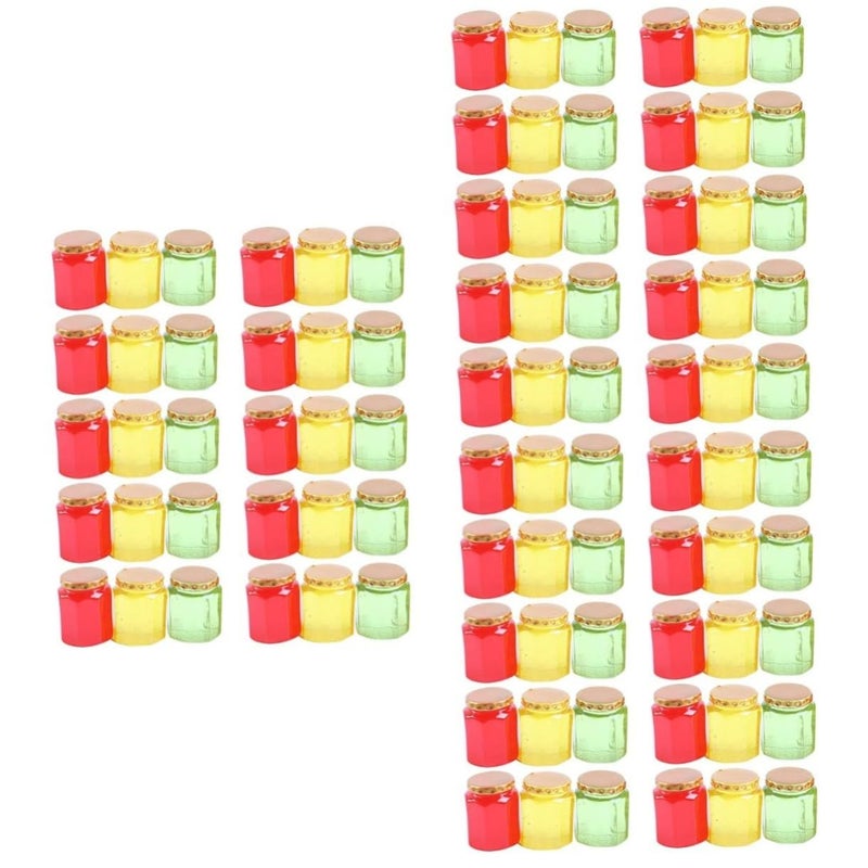 4 Sets Mini Candy Jar Doll House Decor Cute Resin Honey Pots DIY Accessories - Image 2