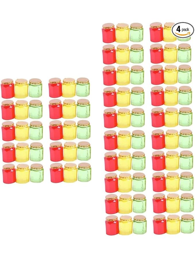 4 Sets Mini Candy Jar Doll House Decor Cute Resin Honey Pots DIY Accessories - Image 1
