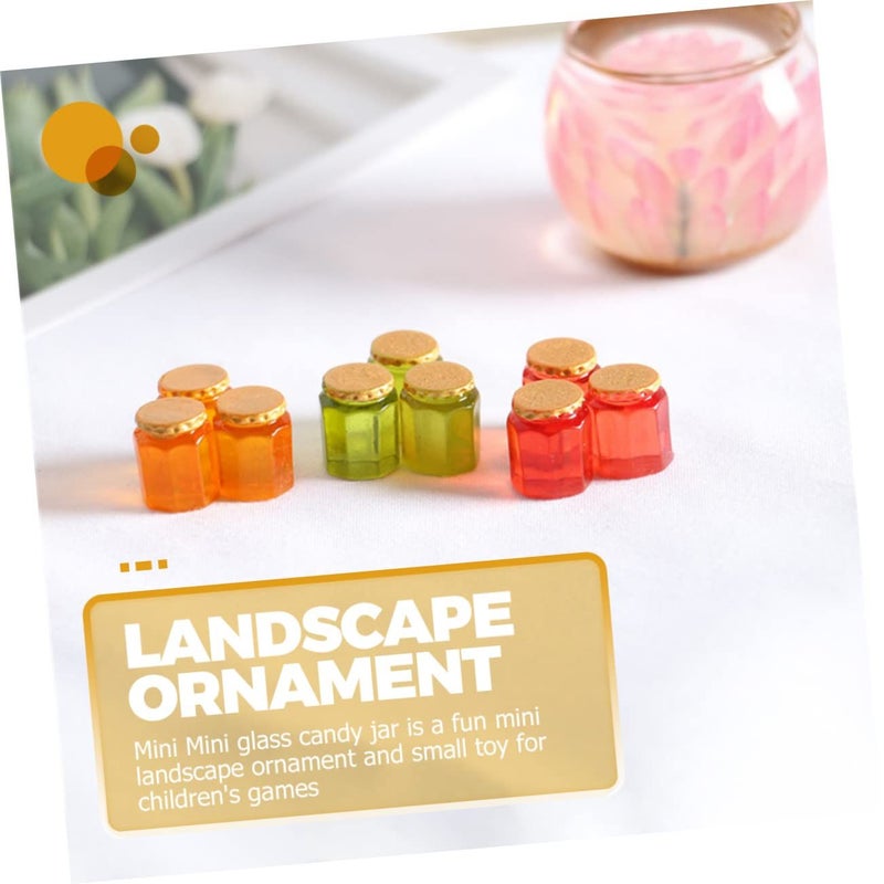 4 Sets Mini Candy Jar Doll House Decor Cute Resin Honey Pots DIY Accessories - Image 3