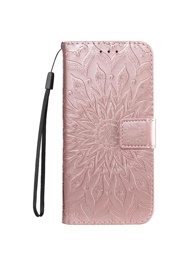 إيروريكس جراب لهاتف Motorola Edge 50 5G، جراب هاتف جلدي قابل للطي بنقشة عباد الشمس - Image 2