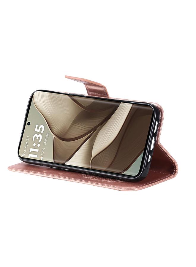 إيروريكس جراب لهاتف Motorola Edge 50 5G، جراب هاتف جلدي قابل للطي بنقشة عباد الشمس - Image 5