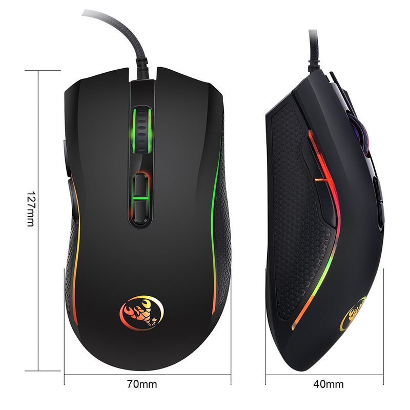 A869 Wired Gaming 3200DPI 7 Buttons 7 Color LED Optical Computer Player Mice Gaming for Pro Gamer - Image 4