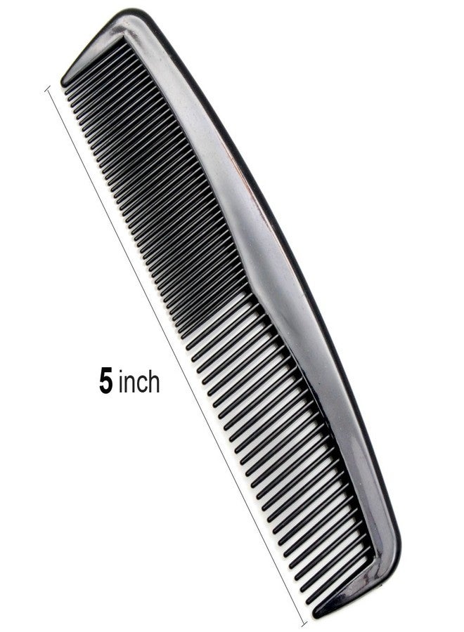 LUXXII (6 Pack) 5" Pocket Hair Comb Beard & Mustache Combs for Men's Hair Beard Mustache and Sideburns (6 Pack_A) - Image 2