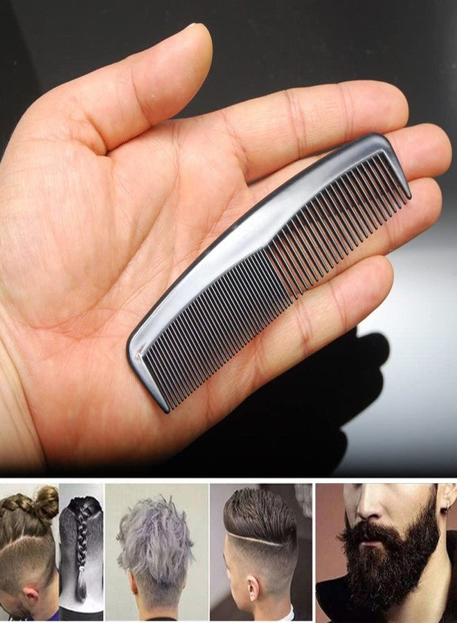 LUXXII (6 Pack) 5" Pocket Hair Comb Beard & Mustache Combs for Men's Hair Beard Mustache and Sideburns (6 Pack_A) - Image 3