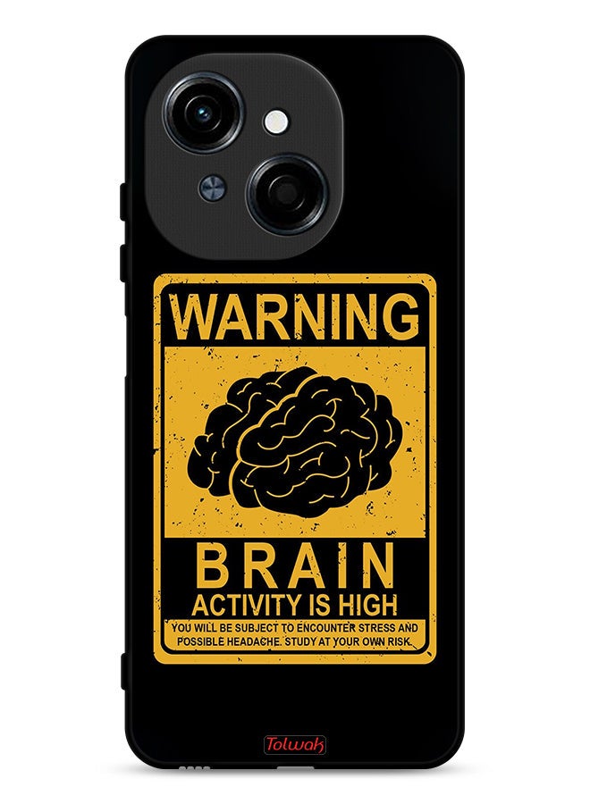 Tolwak Tecno Spark Go 1S 4G Protective Case Cover Warning Brain Activity Is High - Image 1