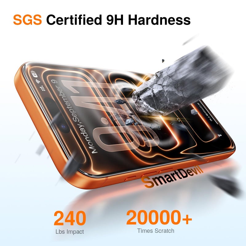 SMARTDEVIL 2 Pack Screen Protector for iPhone 17 Pro with AR Anti-Reflective Technology, 9H Hardness Military Grade Tempered Glass, Bubble Free and Auto Dust-Removal Box, Easy Installation - Image 4