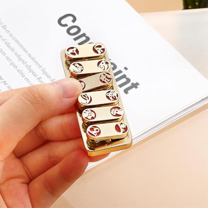 DBlosp Fidget Toys Adults, EDC Metal Fidget Slider, Magnetic Haptic Fidget ClickerAdult Fidget Toy for Anxiety ADHD, Cool Office Gadgets Gift for Dad Teens, Fidgets Toy for Men (Figure Glod) - Image 2