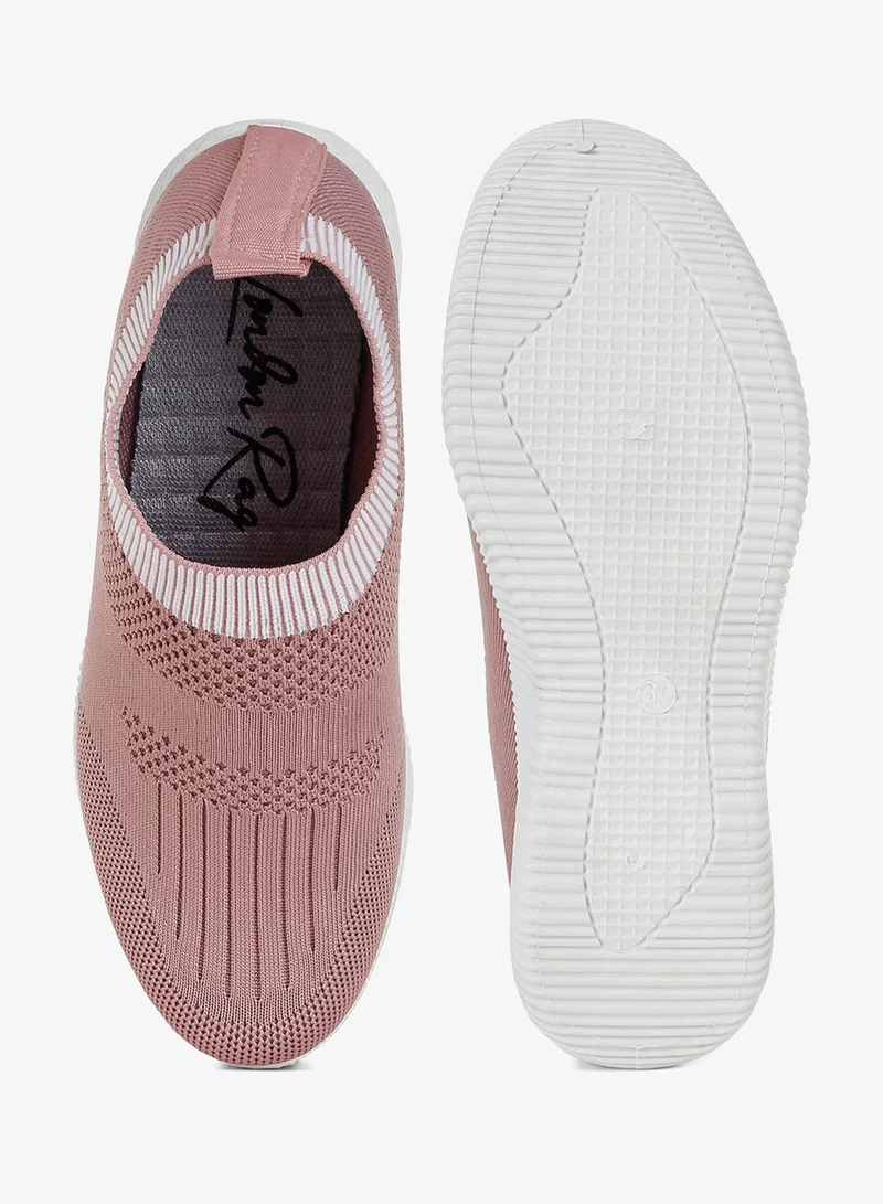 London Rag SH5284_PINK Flyknit Walking Sneakers in Pink for Women | Best Price UAE