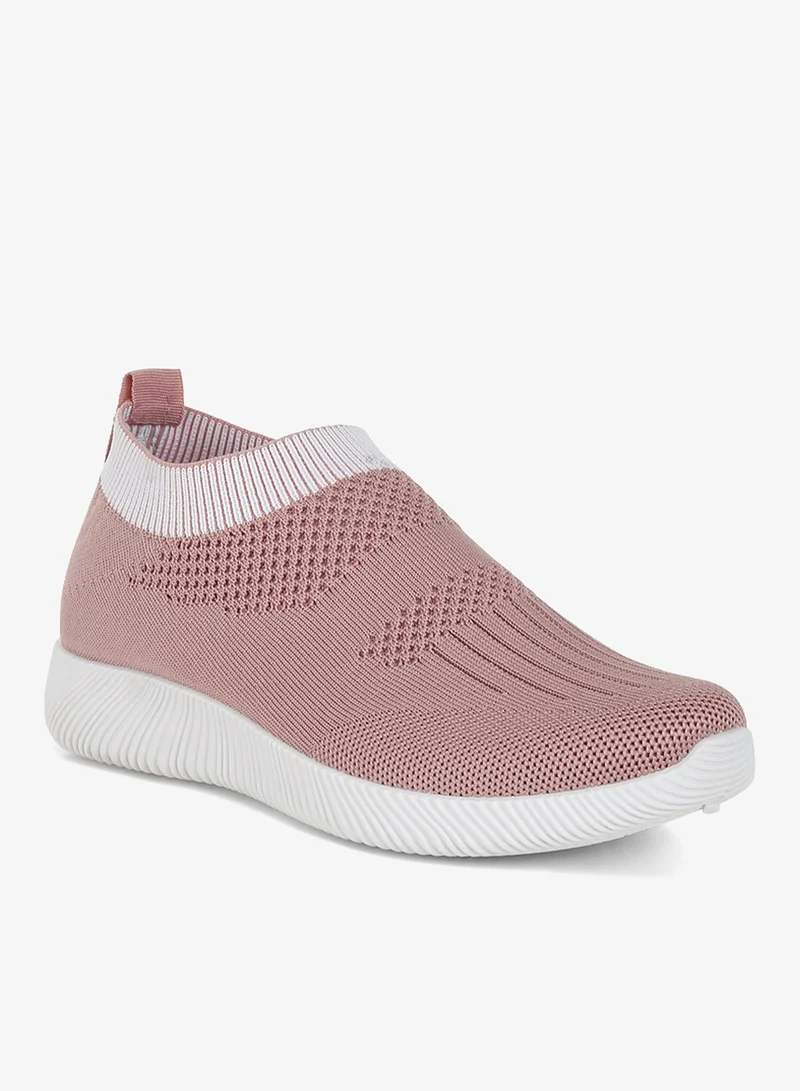 London Rag SH5284_PINK Flyknit Walking Sneakers in Pink for Women | Best Price UAE