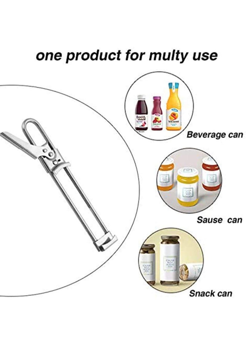SYOSI - Master Opener Bottle Opener Adjustable Jar Cordless Opener with Good Grip To Easy and Twist Multifunctional Manual Stainless Steel Can Opener Jar Lid Gripper Good Grip Manual Jar - Image 1
