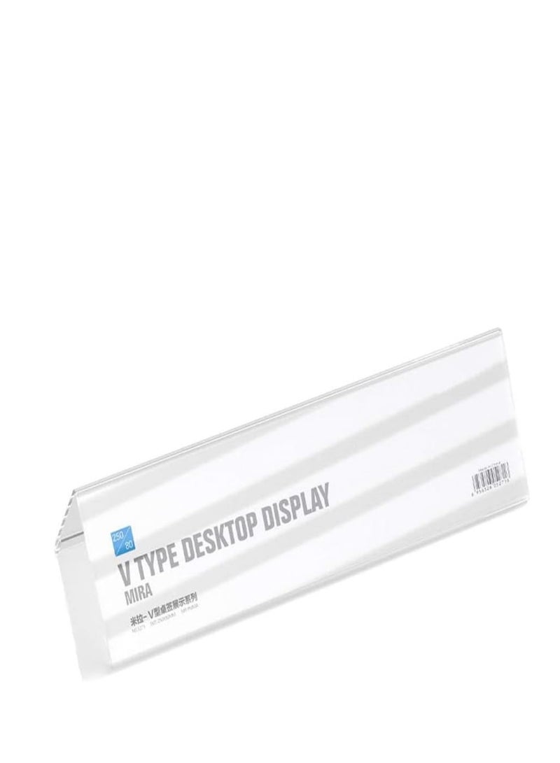 Eckek  5 Pack Desk Name Plate Holder, Acrylic Sign Holder for Table Display, V Shape Double Sided Nameplate - Image 2