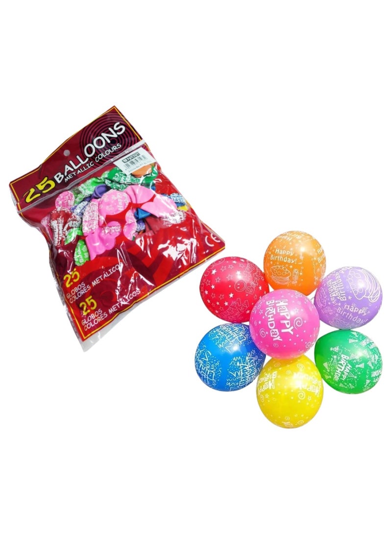 Bag of 25 Multicolored Balloons - Image 2