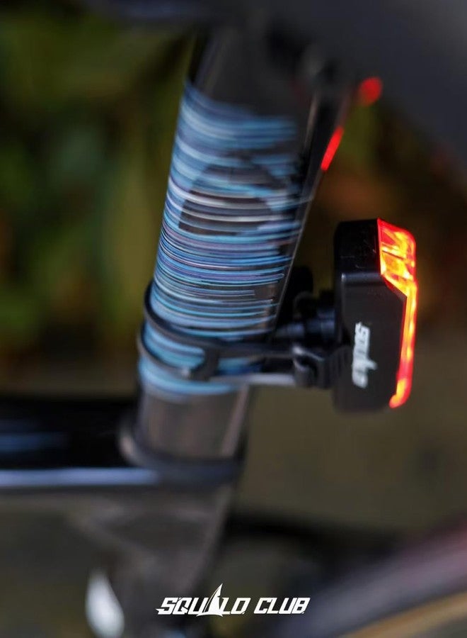 SQUALO 30 Lumens USB Rechargeable Bike Taillight, Clip on Bike Rear Light with 3 Light Modes 100m Viewable Range 120° Visibility IPX5 Waterproof for Cycling Safety - Image 2