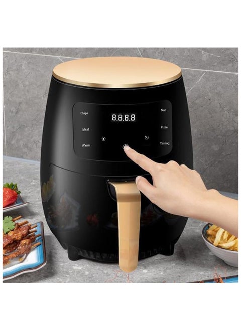 Air Fryer, 8 Preset Programs, Temperature and Time Control, Smart Touch Panel for Hot Air Circulation, Best for Frying, Grilling, 2400W, 220V, Black