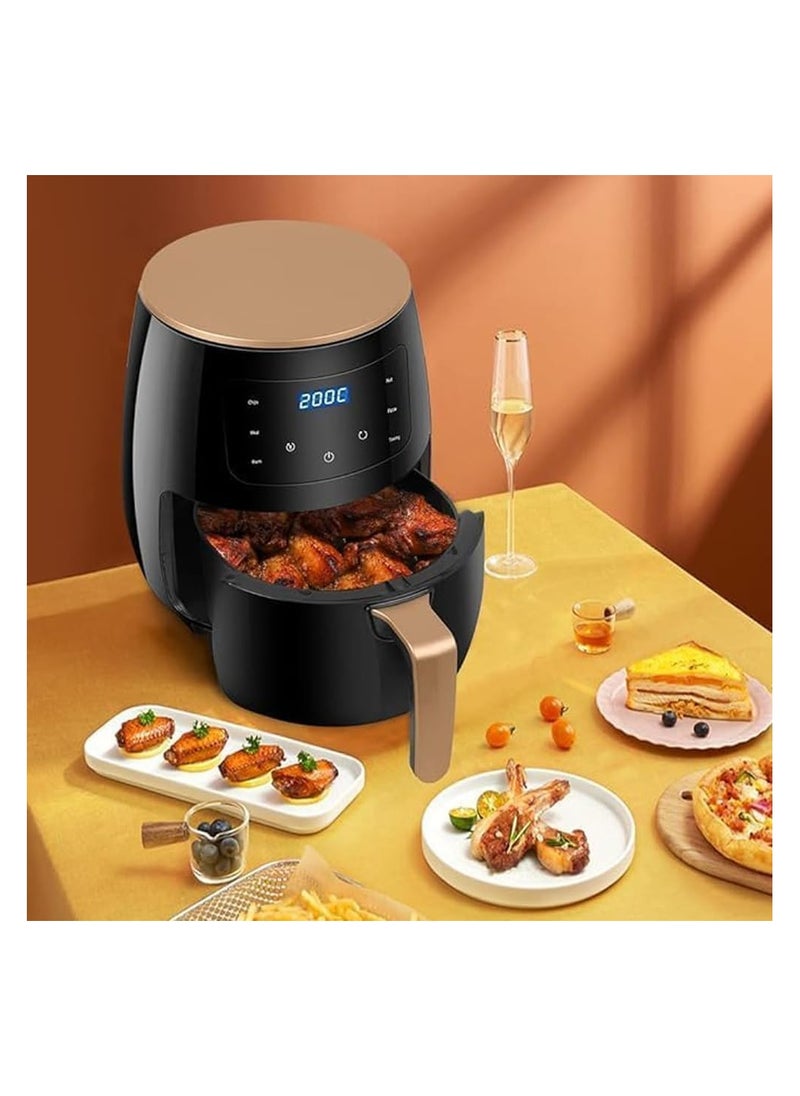 Smart Air Fryer 6L – Digital Touch Screen, 8 Cooking Programs, 2400W, Time & Temperature Control, Black