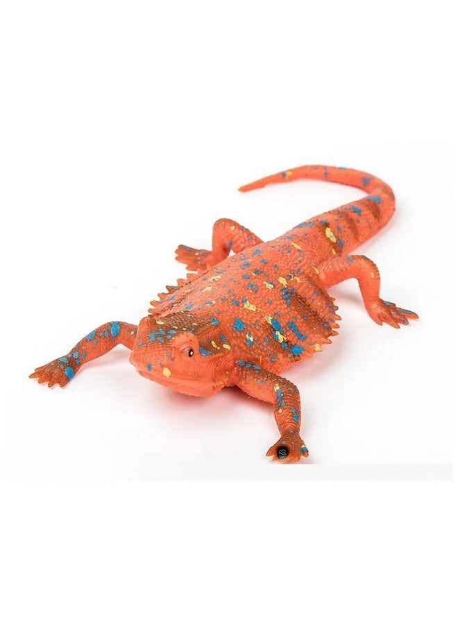 سوبر توي لعبة زواحف رائعة للأطفال، تمثال سحلية أبو بريص واقعي، تنين مطاطي، حيوان ذو دم بارد، ألعاب مقالب ناعمة، هدية تعليمية للأولاد والبنات - Image 1