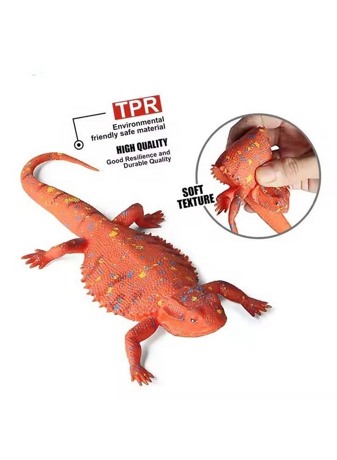 سوبر توي لعبة زواحف رائعة للأطفال، تمثال سحلية أبو بريص واقعي، تنين مطاطي، حيوان ذو دم بارد، ألعاب مقالب ناعمة، هدية تعليمية للأولاد والبنات - Image 5