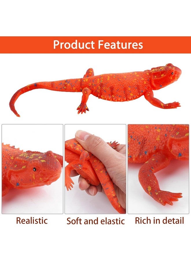 سوبر توي لعبة زواحف رائعة للأطفال، تمثال سحلية أبو بريص واقعي، تنين مطاطي، حيوان ذو دم بارد، ألعاب مقالب ناعمة، هدية تعليمية للأولاد والبنات - Image 4