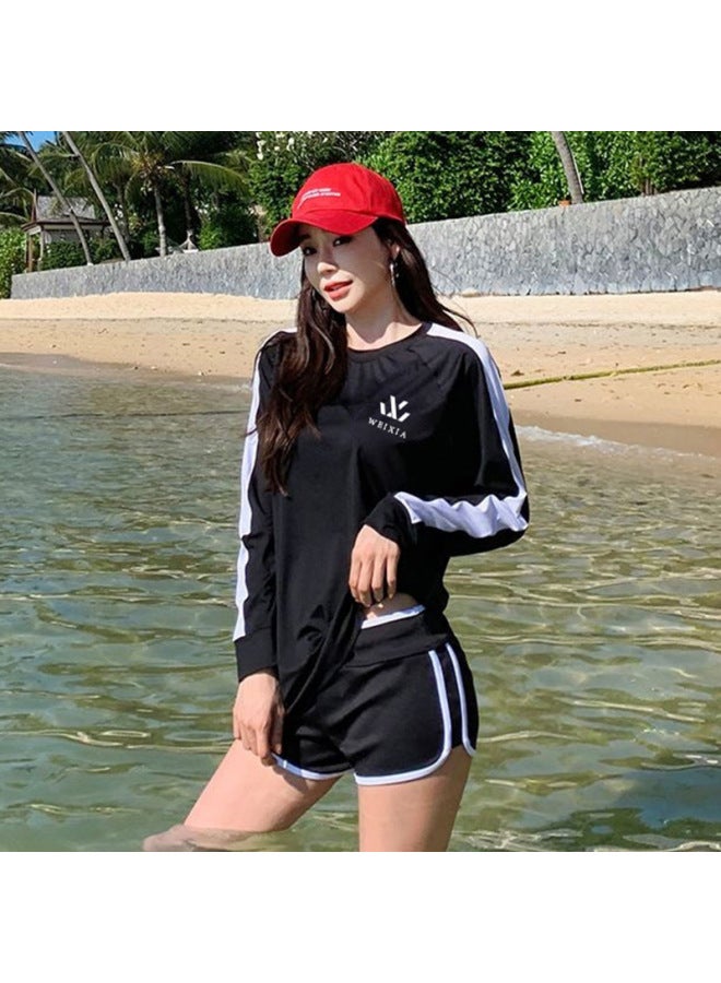 Couple's New Holiday Style Beach Sports Play Suit Long Sleeve over Sun Protection Men's And Women's Swimsuit