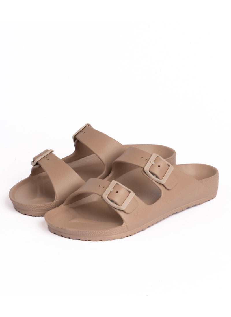 Onda Jet Double Buckle Slipper Beige For Women  - Image 1