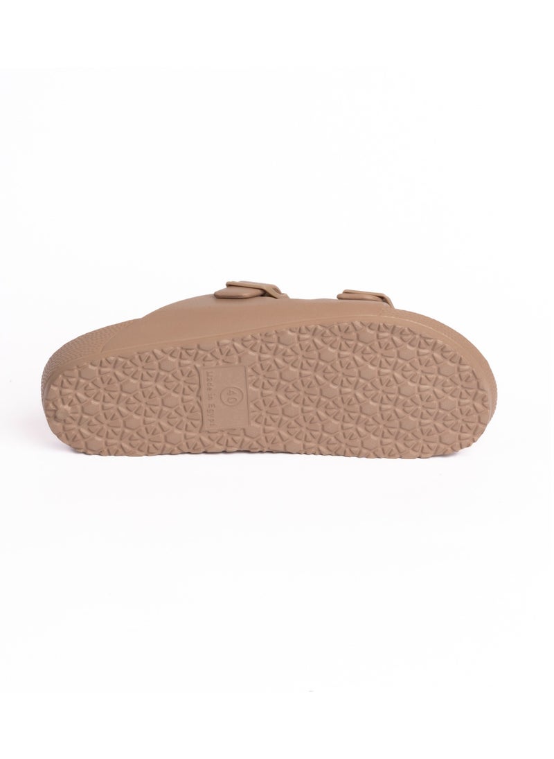 Onda - Jet Double Buckle Slipper Beige For Women - Image 1