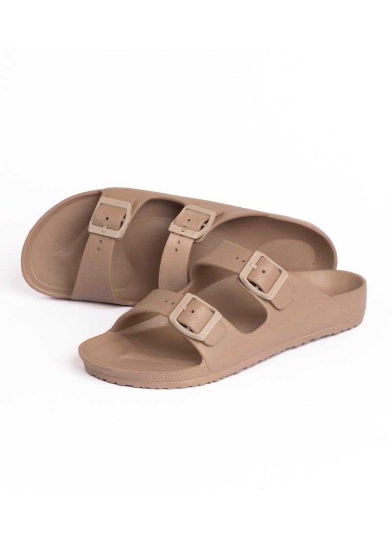 Onda Jet Double Buckle Slipper Beige For Women  - Image 2