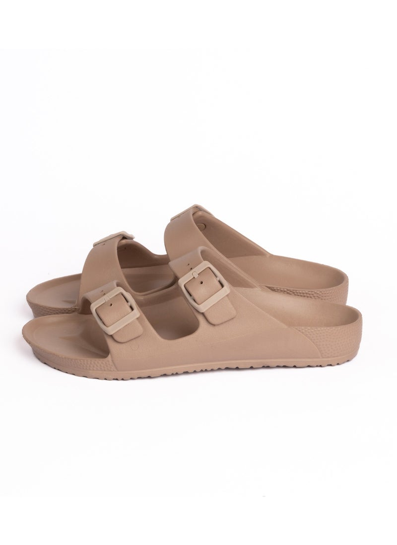 Onda Jet Double Buckle Slipper Beige For Women  - Image 3