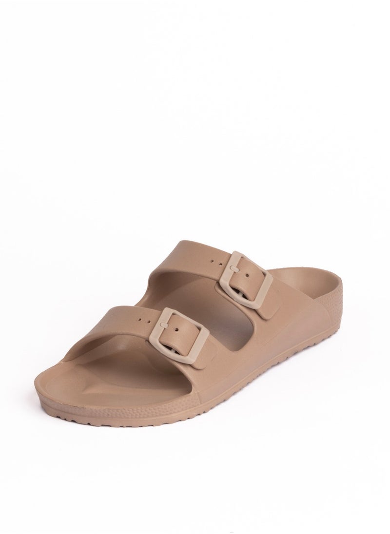 Onda Jet Double Buckle Slipper Beige For Women  - Image 4